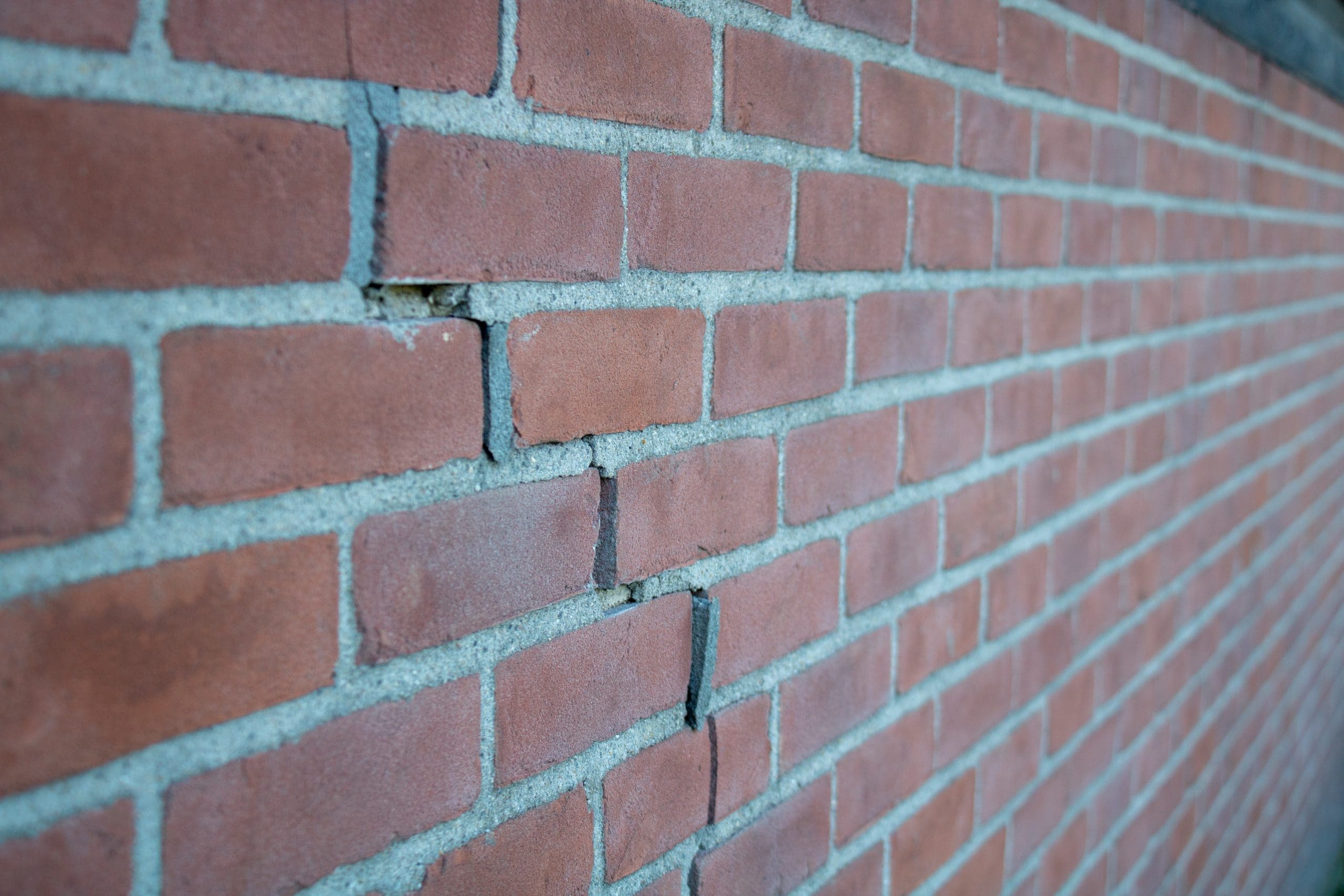 Crack in Brick Wall caused by subsidence
